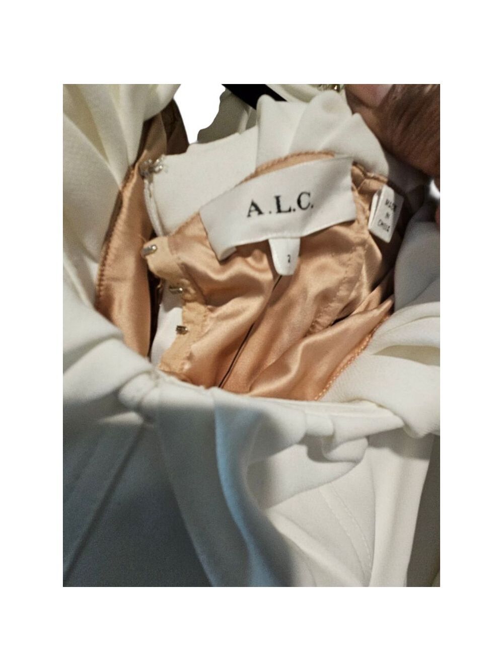A.L.C. White Off-the-Shoulder Long Sleeve Maxi Dress Size 2 - Picture 5 of 10